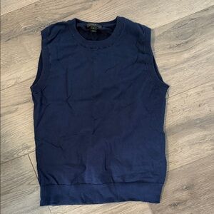 J Crew Women Navy Sleeveless Knit Top